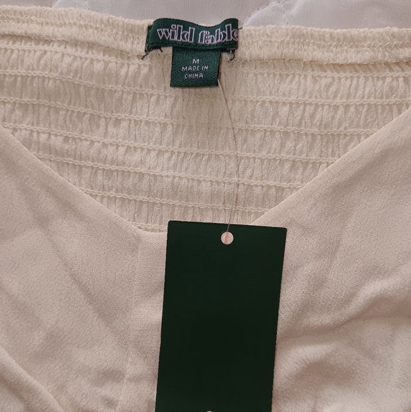 lace blouses, white, size M, long sleeves, WILD FABLE brand - Picture 2 of 7